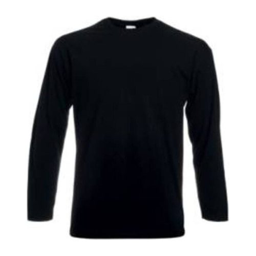 Fruit of the Loom F07 hosszú ujjú póló, VALUEWEIGHT LONG SLEEVE T, Black - XL