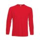 Fruit of the Loom F07 hosszú ujjú póló, VALUEWEIGHT LONG SLEEVE T, Red - M