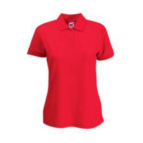 Fruit of the Loom F68 galléros Női póló LADY-FIT 65/35 POLO, Red - 2XL