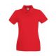 Fruit of the Loom FN01 Női galléros póló, LADY FIT PREMIUM POLO, Red - M