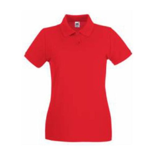 Fruit of the Loom FN01 Női galléros póló, LADY FIT PREMIUM POLO, Red - L