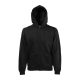 Fruit of the Loom FN07 cipzáras kapucnis pulóver, HOODED SWEAT JACKET, Black - L