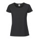 Fruit of the Loom FN56 kereknyakú Női póló, LADIES 195 ICONIC T, Black - M