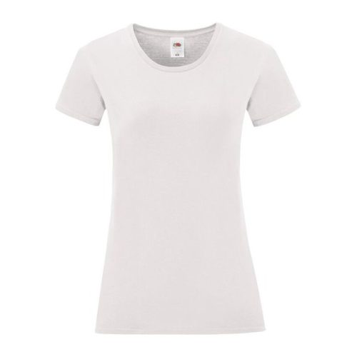 Fruit of the Loom FN63 rövid ujjú Női póló, LADIES ICONIC 150 T, White - M