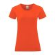 Fruit of the Loom FN63 rövid ujjú Női póló, LADIES ICONIC 150 T, Flame Red - S