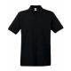 Fruit of the Loom FU21 galléros piké póló, PREMIUM POLO, Black - 3XL