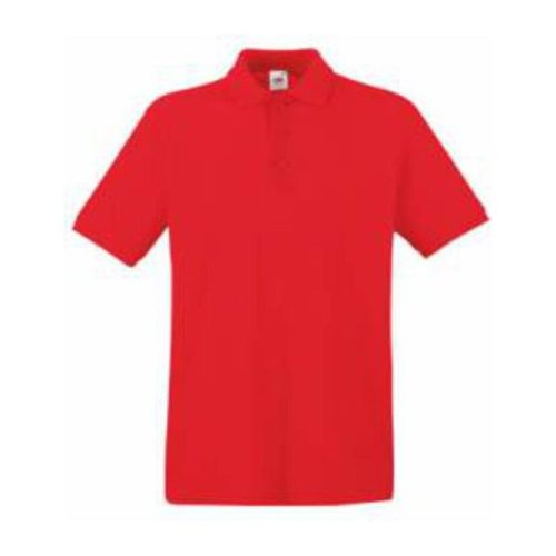 Fruit of the Loom FU21 galléros piké póló, PREMIUM POLO, Red - L