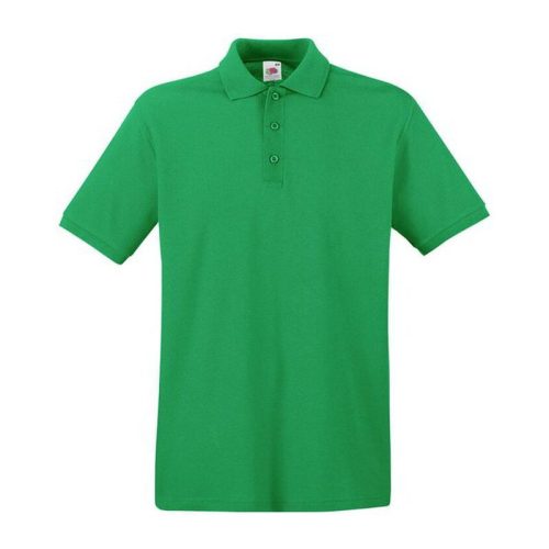 Fruit of the Loom FU21 galléros piké póló, PREMIUM POLO, Kelly Green - 2XL