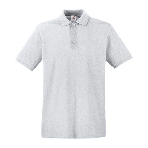 Fruit of the Loom FU21 galléros piké póló, PREMIUM POLO, Heather Grey - L