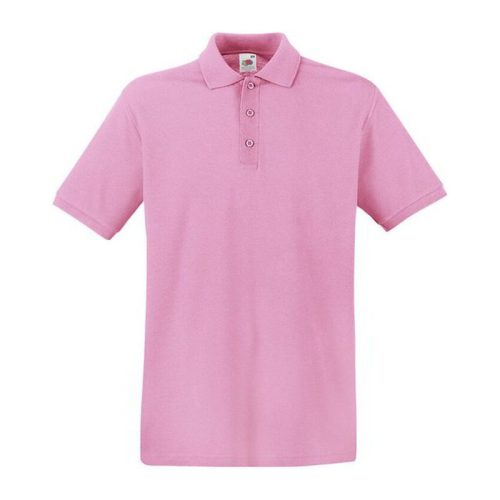 Fruit of the Loom FU21 galléros piké póló, PREMIUM POLO, Light Pink - M