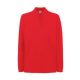 Fruit of the Loom FU24 hosszú ujjú galléros piké póló, PREMIUM LONG SLEEVE POLO, Red - M