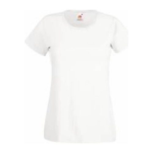 Fruit of the Loom FU78 Női környakas póló, LADY-FIT VALUEWEIGHT T, White - 2XL