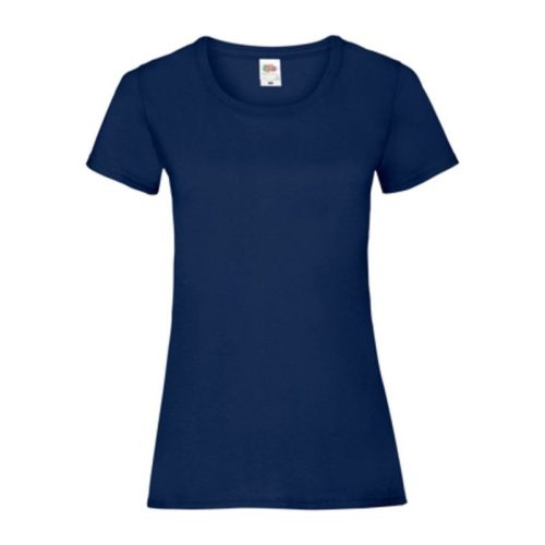 Fruit of the Loom FU78 Női környakas póló, LADY-FIT VALUEWEIGHT T, Navy - M