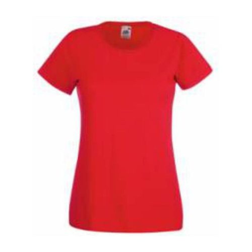 Fruit of the Loom FU78 Női környakas póló, LADY-FIT VALUEWEIGHT T, Red - L