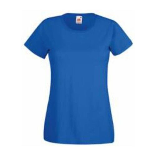 Fruit of the Loom FU78 Női környakas póló, LADY-FIT VALUEWEIGHT T, Royal Blue - S