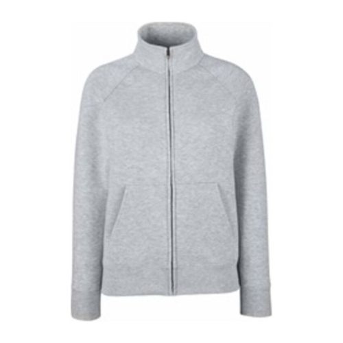 Fruit of the Loom FU80 zipzáras Női pulóver, Premium Lady Fit Sweat Jacket, Heather Grey - XL