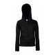 Fruit of the Loom FU84 zipzáras kapucnis Női pulóver, LADY FIT HOODED JACKET, Black - 2XL