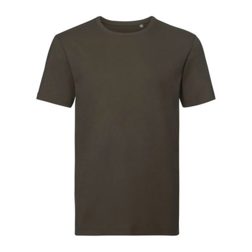 RUSSELL 108M biopamut rövid ujjú férfi póló, Dark Olive-S