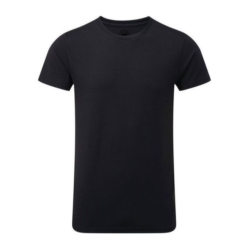 RUSSELL 165M környakas unisex rövid ujjú póló, Black-XL