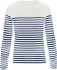 Kariban Női hosszú ujjú, csíkos pamut póló KA386, Striped White/Navy-L