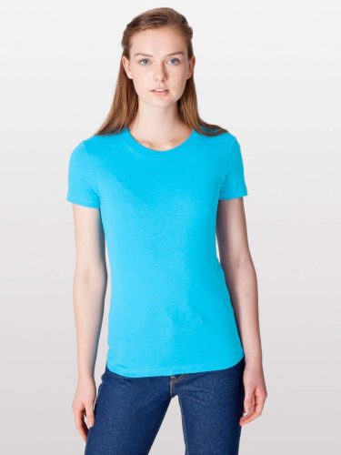 American Apparel jersey Női póló AA2102 rövid ujjú, Turquoise-L