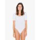 American Apparel  Női bady pamut spandex, AA8373 mély nyakkivágású, White-XL