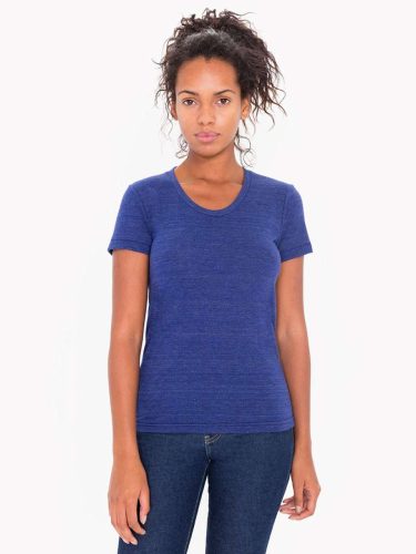 American Apparel vagány Női póló, AATR301 tri-blend, rövid ujjú, Tri-Indigo-XL