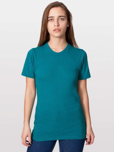 American Apparel vagány rövid ujjú póló, AATR401 tri-blend unisex, Tri-Evergreen-2XL