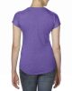 V-nyakú Női póló, Anvil ANL6750V, tri-blend szövés, Heather Purple-S