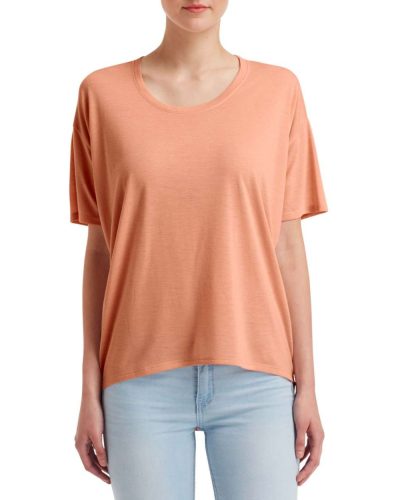 Rövid ujjú Női póló, Anvil ANL36PV, hátul hosszított ívelt alj, Terracotta-2XL