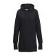 Női kapucnis pulóver, Just Hoods AWJH005, hosszított fazonú, Jet Black-L