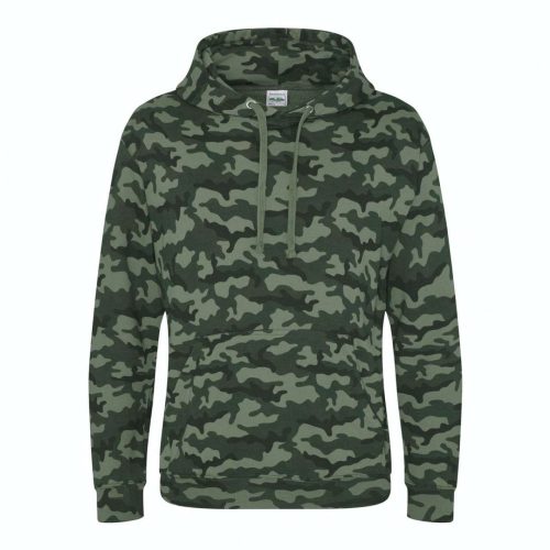 Terpmintás kapucnis pulóver, Just Hoods AWJH014, Green Camo-XS