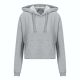 Női kapucnis pulúver, Just Hoods AWJH016, rövid derkú, Heather Grey-L