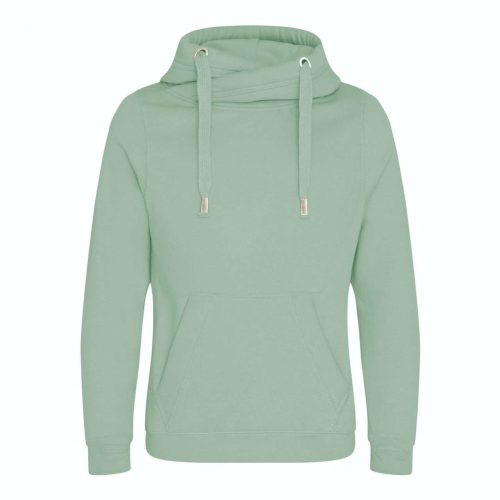 Kereszt nyakú, vastag kapucnis pulóver, Just Hoods AWJH021, Dusty Green-L