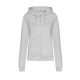 Kapucnis Női pulóver, Just Hoods AWJH050F, elején végig cipzár, Heather Grey-XS