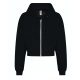 Cipzáros kapucnis Női pulóver, Just Hoods AWJH065, Deep Black-L