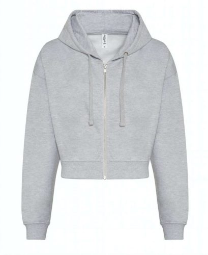 Cipzáros kapucnis Női pulóver, Just Hoods AWJH065, Heather Grey-XL