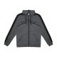 Poliészter sport kapucnis pulóver, Just Hoods AWJH066, Steel Grey/Jet Black-2XL