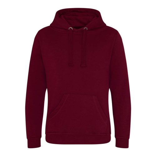 Kapucnis vastag pulóver, Just Hoods AWJH101, kenguruzsebbel, Burgundy-3XL