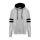 Vastag pulóver kapucnival, Just Hoods AWJH103, kenguruzsebbel, Heather Grey/Deep Black-S