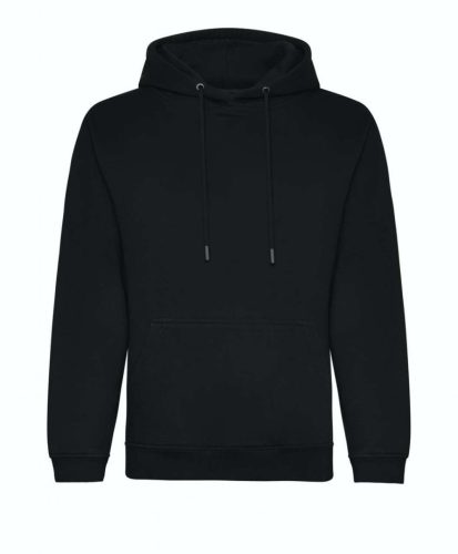 Organikus kapucnis pulóver, Just Hoods AWJH201, Deep Black-2XL