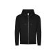 Organikus kapucnis cipzáras pulóverJust Hoods AWJH250, Deep Black-2XL