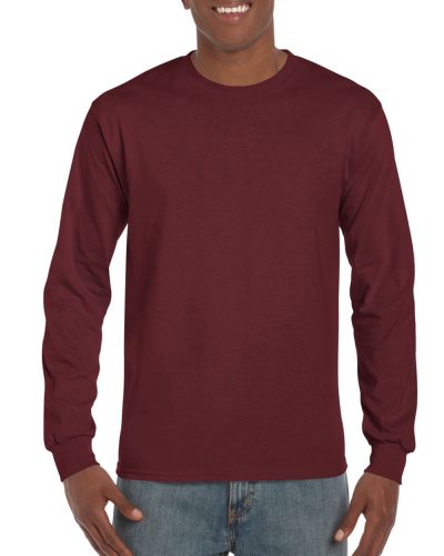 Gildan ultra GI2400, hosszú ujjú pamut póló, Maroon-2XL