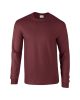 Gildan ultra GI2400, hosszú ujjú pamut póló, Maroon-2XL