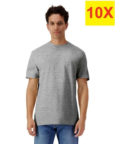 10 db férfi pamut póló csomagban Gildan GI3000, Sport Grey-3XL