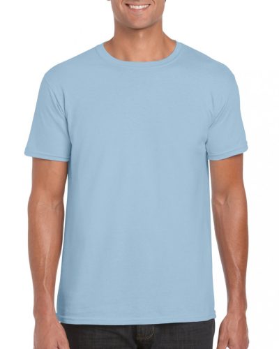 Gildan softstyle, GI64000,  kereknyakú pamut póló, Light Blue-2XL