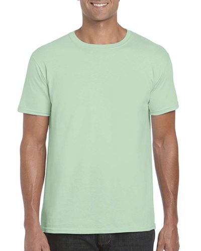 Gildan softstyle, GI64000,  kereknyakú pamut póló, Mint Green-2XL