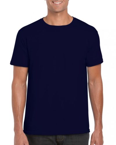 Gildan softstyle, GI64000,  kereknyakú pamut póló, Navy-4XL