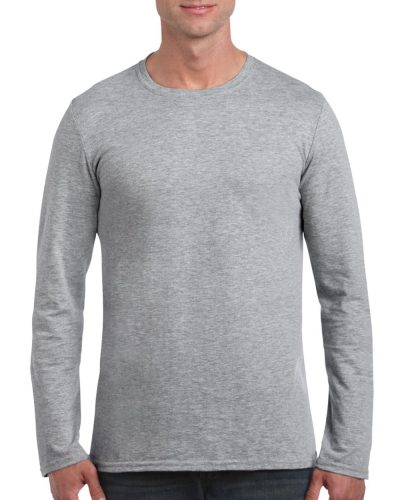 Gildan softstyle, GI64400,  hosszú ujjú pamut póló, RS Sport Grey-2XL