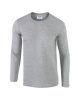 Gildan softstyle, GI64400,  hosszú ujjú pamut póló, RS Sport Grey-2XL